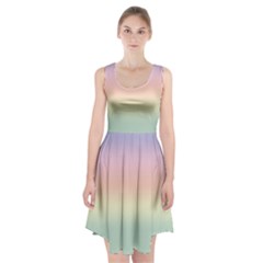 Balmy Pastel Seashore Racerback Midi Dress by retrotoomoderndesigns