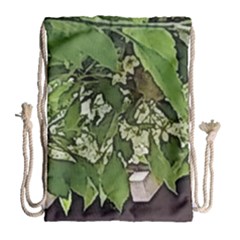 Garden Of The Phoenix  Drawstring Bag (large) by Riverwoman