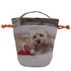 Cockapoo In Dog s Bed Drawstring Bucket Bag by pauchesstore