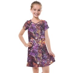 Colorful Rusty Abstract Print Kids  Cross Web Dress by dflcprintsclothing