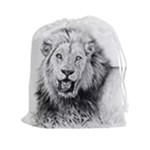 Lion Wildlife Art And Illustration Pencil Drawstring Pouch (XXL)