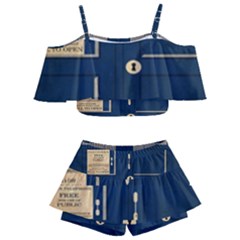 Tardis Poster Kids  Off Shoulder Skirt Bikini by Sudhe