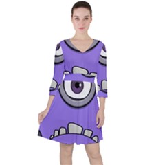 Evil Purple Ruffle Dress by Sudhe