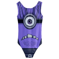 Evil Purple Kids  Cut-out Back One Piece Swimsuit by Sudhe