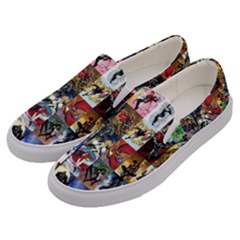 Comic Book Images Men s Canvas Slip Ons by Sudhe