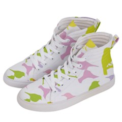 Bird Watching - Colorful Pastel Men s Hi-top Skate Sneakers by WensdaiAmbrose