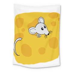 Rat Mouse Cheese Animal Mammal Medium Tapestry by Sudhe