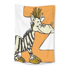 Zebra Animal Alphabet Z Wild Small Tapestry by Sudhe