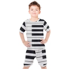 Keybord Piano Kids  Tee And Shorts Set by Sudhe