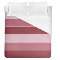 Striped Shapes Wide Stripes Horizontal Geometric Duvet Cover (queen Size) by Sudhe