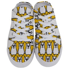 Yellow Owl Background Half Slippers by Sudhe