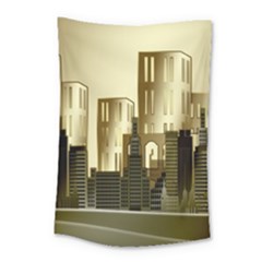 Architecture City House Small Tapestry by Sudhe