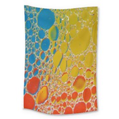 Bubbles Abstract Lights Yellow Large Tapestry by Sudhe