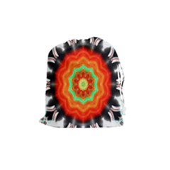 Abstract Kaleidoscope Colored Drawstring Pouch (medium) by Sudhe