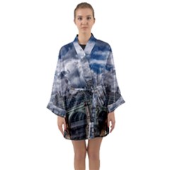 Architecture Big Ben Bridge Buildings Long Sleeve Kimono Robe by Sudhe