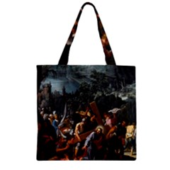 Christ On The Road To Calvary Zipper Grocery Tote Bag by ArtworkByPatrick