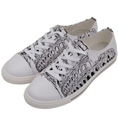 Line Art Architecture Women s Low Top Canvas Sneakers by Sudhe