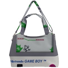 Game Boy White Double Compartment Shoulder Bag by Sudhe