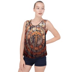 Queensryche Heavy Metal Hard Rock Bands Logo On Wood Bubble Hem Chiffon Tank Top by Sudhe