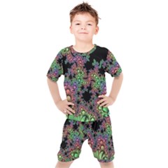 Fractal Art Digital Art Artwork Kids  Tee And Shorts Set by Pakrebo