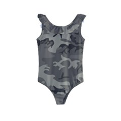 Camo Grey Kids  Frill Swimsuit