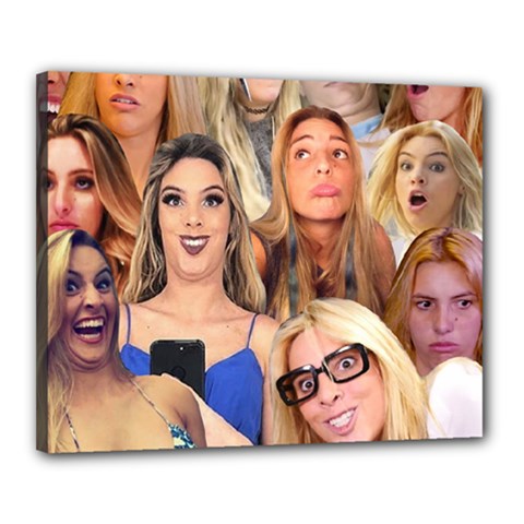 Lele Pons - Funny Faces Canvas 20  X 16  (stretched) by Valentinaart