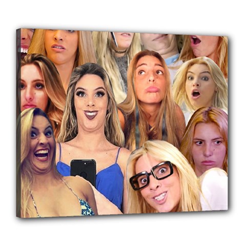 Lele Pons - Funny Faces Canvas 24  X 20  (stretched) by Valentinaart