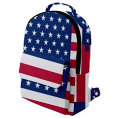 American Flag Flap Pocket Backpack (small) by Valentinaart