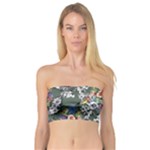 Vintage flowers and birds pattern Bandeau Top