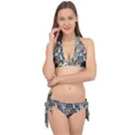 Vintage flowers and birds pattern Tie It Up Bikini Set