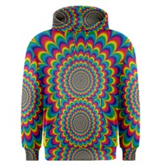 Psychedelic Colours Vibrant Rainbow Men s Pullover Hoodie by Pakrebo