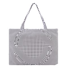 Illusion Form Shape Curve Design Medium Tote Bag by Pakrebo