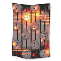 Music Notes Sound Musical Audio Large Tapestry by Mariart
