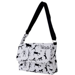 Petroglyph Runic Cavemen Nordic Black Paleo Drawings Pattern Full Print Messenger Bag by snek