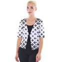 Black And White Tribal Cropped Button Cardigan View1