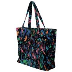 Tree Forest Abstract Forrest Zip Up Canvas Bag by Pakrebo