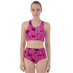 Cherry Blossoms Floral Design Racer Back Bikini Set by Pakrebo