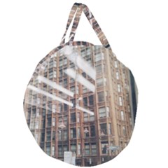 Chicago L Morning Commute Giant Round Zipper Tote by Riverwoman