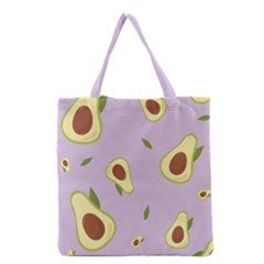Avocado Green With Pastel Violet Background2 Avocado Pastel Light Violet Grocery Tote Bag by genx