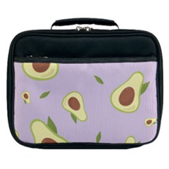 Avocado Green With Pastel Violet Background2 Avocado Pastel Light Violet Lunch Bag by genx