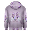 Happy Easter, Easter Egg With Flowers In Soft Violet Colors Men s Overhead Hoodie View2