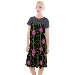 Abstract Rose Garden Camis Fishtail Dress