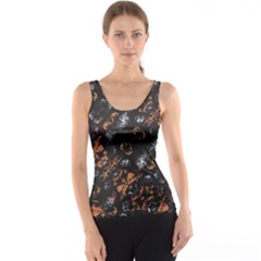 Fractal Vintage Grunge Print Design Tank Top by dflcprintsclothing