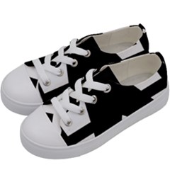 Black And White Geometric Design Kids  Low Top Canvas Sneakers by yoursparklingshop