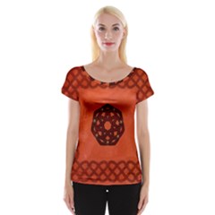 Elegant Decorative Celtic, Knot Cap Sleeve Top by FantasyWorld7