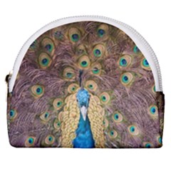 Peacock Feather Peacock Feather Horseshoe Style Canvas Pouch by Pakrebo