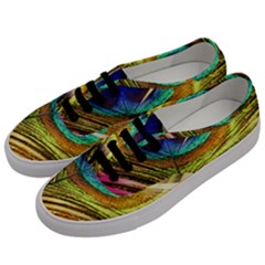 Peacock Feather Colorful Peacock Men s Classic Low Top Sneakers by Pakrebo