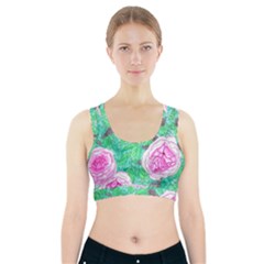 Roses With Gray Skies Sports Bra With Pocket by okhismakingart