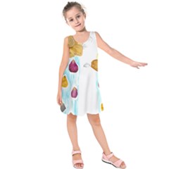 Rose Petal Shower Kids  Sleeveless Dress by okhismakingart