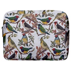 Vintage Birds Make Up Pouch (large) by Valentinaart